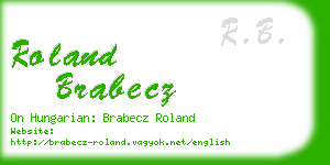 roland brabecz business card